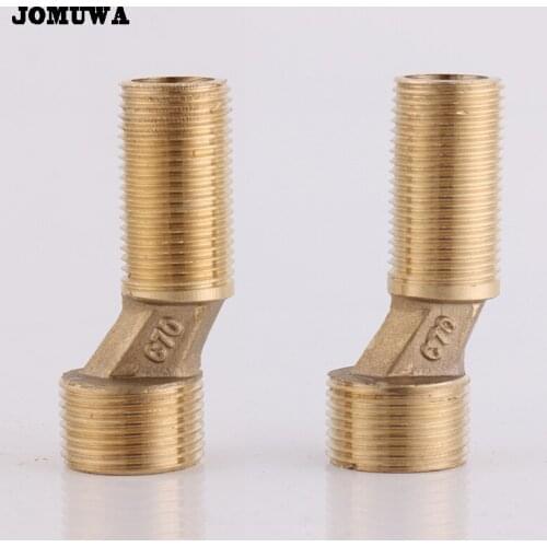 Free shipping copper shower head angled curved foot, eccentric screw extended corner Kitchen faucet accessories