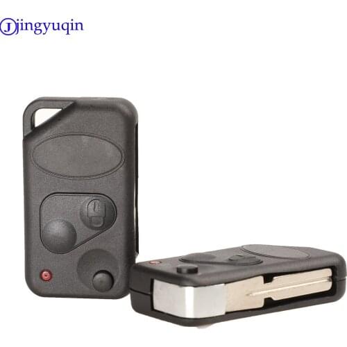 Jingyuqin 2 Buttons Remote Key FOB Shell Flip For LAND RANGE ROVER Discovery Freelander Defender 90 1995-2004 P38 Blade Case