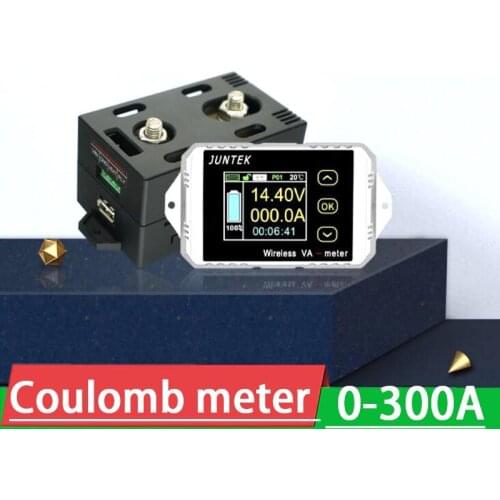 DC 0-400V 300A Lithium Battery monitor Capacity Charge discharge Tester Wireless Digital Voltmeter Ammeter 12V 24V 36V 48V 60V