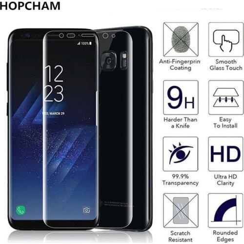 HOPCHAM 9H 3D Transparent Screen Protector For Samsung Galaxy S8 / S8 plus / S7 edge Tempered Glass Full Cover Glass Curved