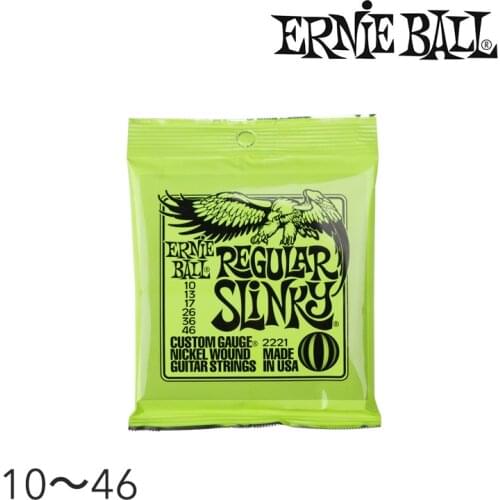 Original Ernie Ball 2221 Nickel Regular Slinky Electric Guitar Strings Wound Set, .010 - .046