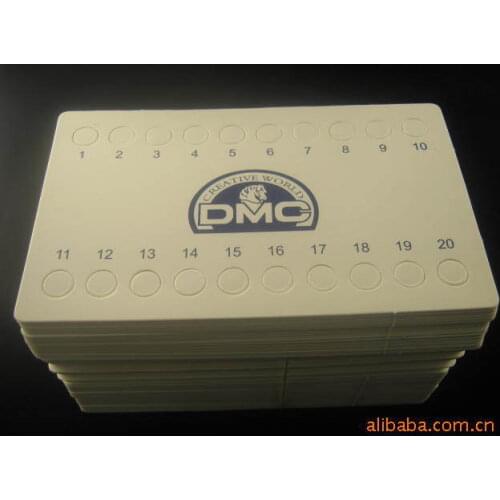 Cross stitch DMC threading boards thread organizer 20 holes, thick white card threading board cross stitch