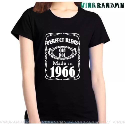 Summer Custom Short Sleeve T Shirts Mothers Day Gifts T-shirts Vintage 55th Birthday Perfect Blend Old No.1 T shirts 1966 tees