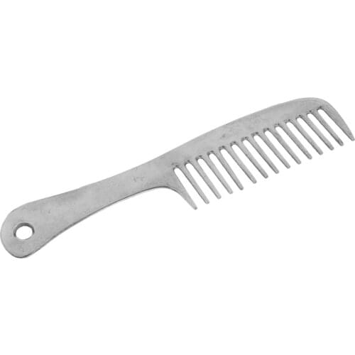MagiDeal 2019 Hot Selling Silver Polished Horse Pony Grooming Comb Tool Currycomb Rustless Horse Care Products