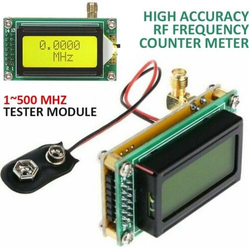 New Arrivals High Accuracy 1~500 MHz Frequency Counter RF Meter Tester Module With LCD Display For Radio