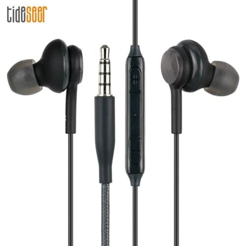 3.5mm In-Ear Wired Earphones Mic Volume Control Headset Stereo Earbuds for Samsung Galaxy S9 S8 Xiaomi Huawei Smartphone 100pcs