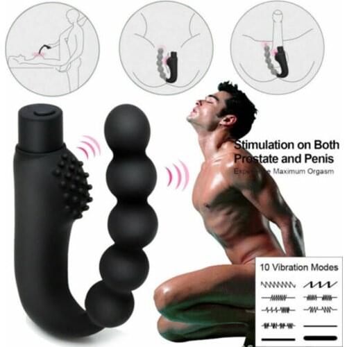 Newly Male Anal Prostate Massager Butt Plug Men Gay G-spot Vibrator Sex Toys Lubricant 19ing