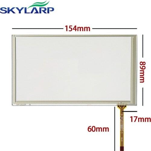 New 6.2" inch Touch screen 154mm*89mm Touch Screen Resistive Car Navigation DVD Touch Pad External Screen LCD Handwriting Glass