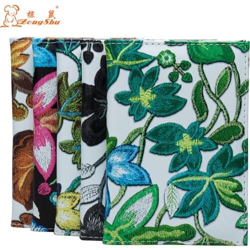 Green Leaf Pu Leather Passport Cover Business Case National Designer Credit Card Holder Passport Holder