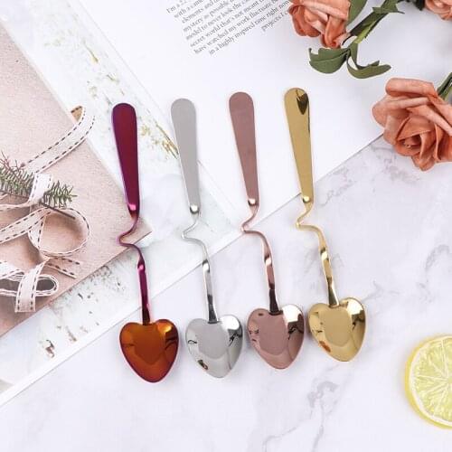 1pc Cake Coffee Ice cream Spoon Honey Shape Tea Coffee Cup Hanging Spoons Teaspoon