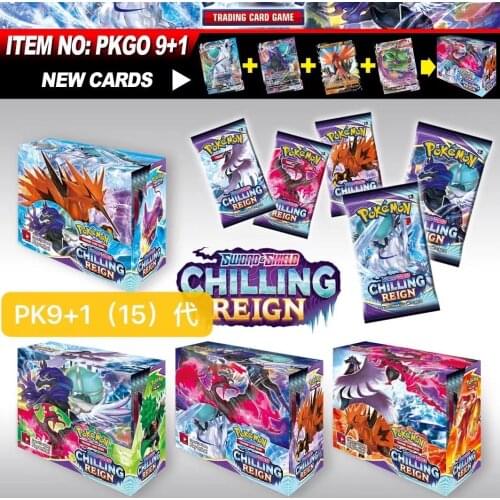 Pokemon Spanish ENGLISH Trading Card Game Sword Shield Collection Shining Box Vmax CHILLING REIGN 360 pcs/set Cards Toys