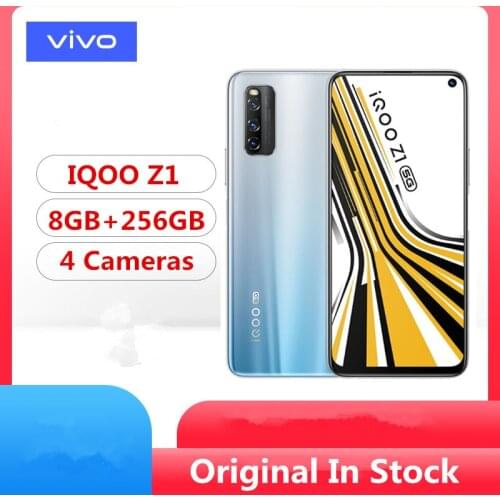 DHL Fast Delivery Vivo IQOO Z1 5G Cell Phone Mediatek 1000 Plus Android 10.0 6.57" 144hz 8GB RAM 256GB ROM 48.0MP 44W Charger