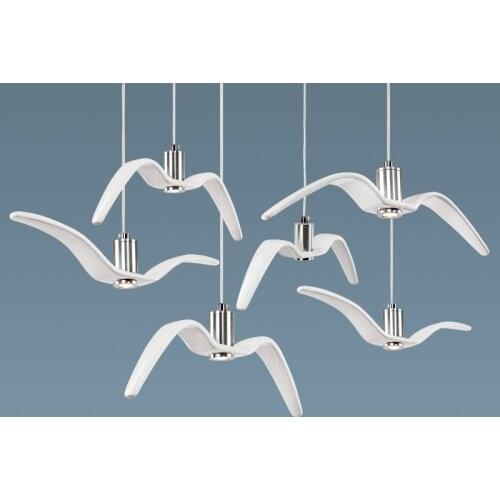 Modern Nordic Resin Seagull Pendant Lights Led Hanging Lamp for Home Bedroom Kids Room Living Room Dinning Room Decor Fixtures