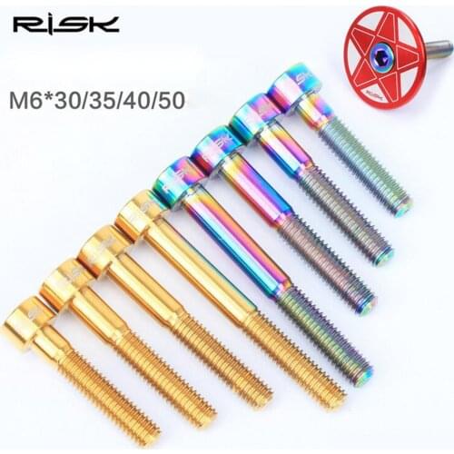 Bike Headset Bolts MTB Road Bicycle Titanium Ti Stem Top Cap Column Cover Screws Accesorios para bicicletas M6x30/35/40/50MM