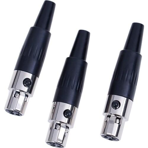 3pin Female Plug Mini TA3F XLR Audio Microphone Connector MIC Adapter 1pc