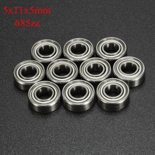 10pcs 685ZZ 5*11*5mm Ball Bearing Double Shielded Miniature High-carbon Steel Single Row Ball Bearing