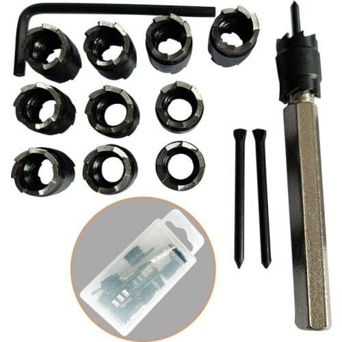 13pcs 3/8'' Tool Universal Double Sided Remover Spot Weld Cutter Set Separate Rotating Kit Metal Drill Bit Home Industrial