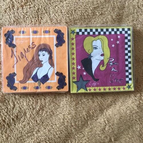 25cm 20 table paper napkins tissue cute lady handkerchief oil craft decoupage guardanapos wedding birthday party serviettes