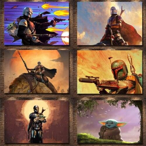 5D Diamond Painting Disney Classic American Drama Science Fiction TV Series Mandalorian Full Square Diamond Embroidery Decor