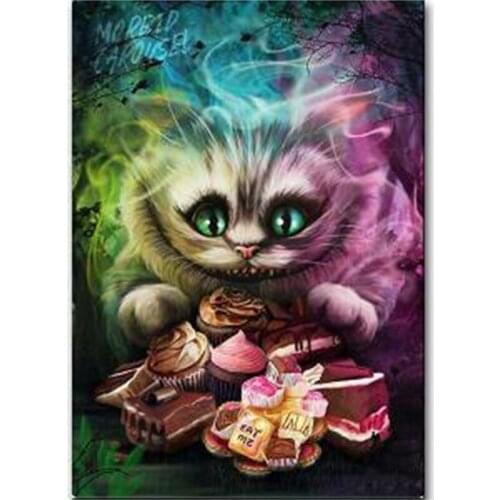 5D DIY Full Round/Square Diamond Painting Cartoon Cat & Candy Cross Stitch 3D Embroidery Rhinestone Mosaic Home Decor Art Y636
