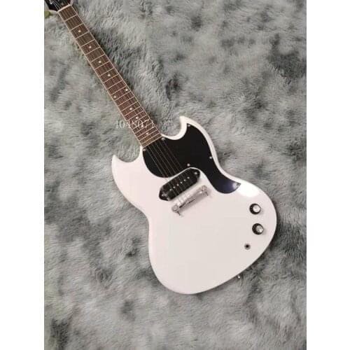Free delivery, 6-string electric guitar, white, P90 pickup, customizable