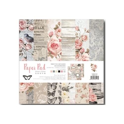 25.5*25.5cm Scrapbooking paper pack of 24 sheets handmade craft paper craft Background pad 006