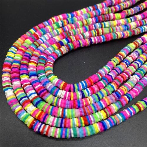 400pcs 5mm 6mm 8mm Flower Shape Clay Beads Round Clay Polymer Loose Spacer Beads For Jewelry Making DIY Handmade Charm Bracelet