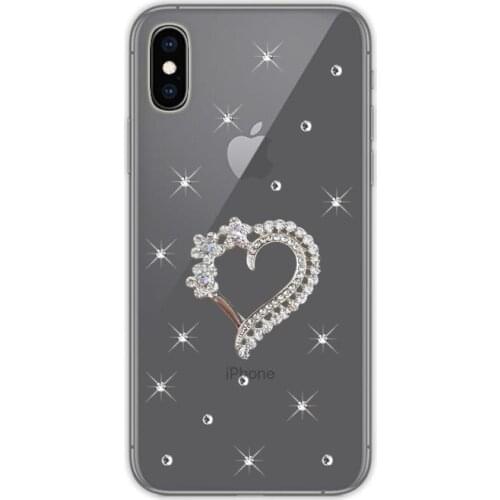 Diamond Phone Case For iPhone X XS 12 Mini 11 Pro Max XR Case For iPhone 5 6 7 8 Plus se 2020 Bling Shiny Rhinestone Love Cover