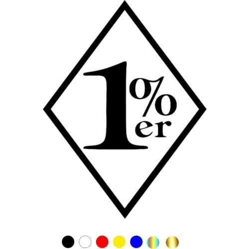 CS-10618# Vinyl Decal 1%er Biker Car Sticker Waterproof Auto Decors on Truck Bumper Rear Window