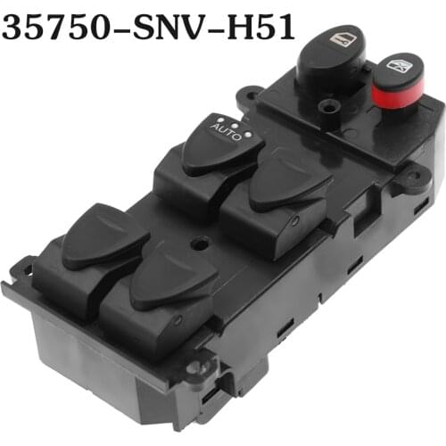 Electric Power Window Master Switch Button Car Auto ABS Front Left Driver Side For Honda Civic 2006-2010 35750-SNV-H51