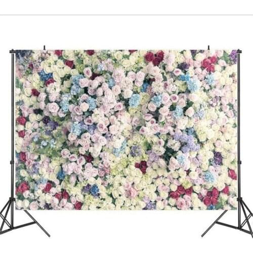 Floral Pattern Background Cloth Decor Wedding Background Flower Wall Birthday Party Photography Props Background Cloth