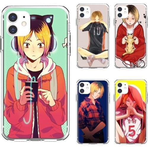 Kenma-Kozume-of-Haikyuu-Anime-Print Soft TPU Cover For Apple iPhone 10 11 12 Pro Mini 4S 5S SE 5C 6 6S 7 8 X XR XS Plus Max 2020