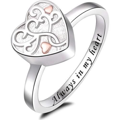 Cremation Rings for Ashes Stainless Steel Urn Rings Ashes Holder Funeral Memorial Finger Ring Keepsake Jewelry for Women Men