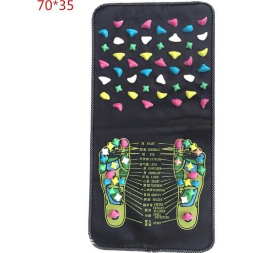 Health Road 70*35 Imitation Stone Foot Massage Mat Pebble Fitness Equipment Gift Walk on Stone Mat