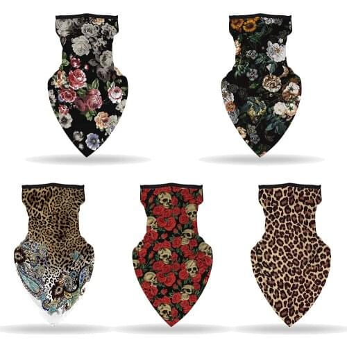Multiway Outdoor Bandana Men Women 3D Flower Leopard Printing Climbing Hiking Cycling Fishing Windproof Protection Halloween