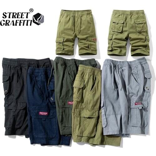 STG Hot Sale 2021 Summer Mens Cargo Shorts Cotton Relaxed Breeches Bermuda Casual Shorts Pants Clothing Social Cargo Shorts Men