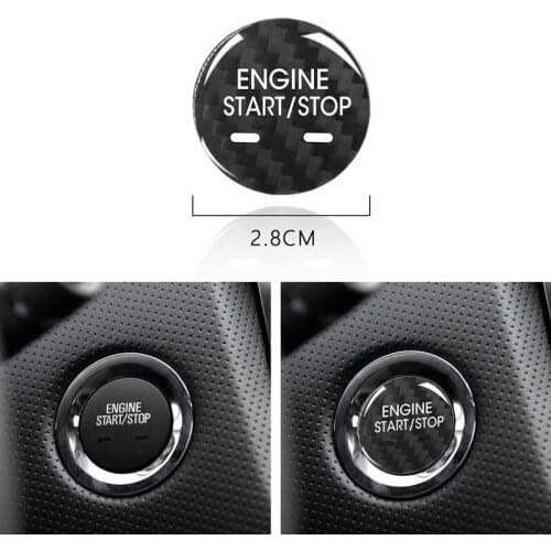 Carbon Fiber Engine Start Button Cover Trim Fit For Cadillac XTS CT6 XT5 SRX CTS