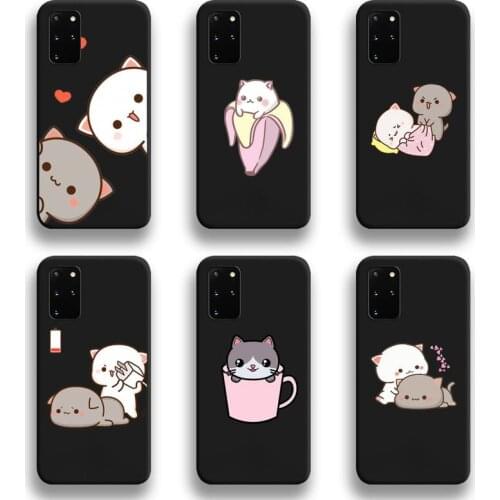 Couple Lovely Gray Cat Phone Case For Samsung Galaxy S21 Plus Ultra S20 FE M11 S8 S9 plus S10 5G lite 2020