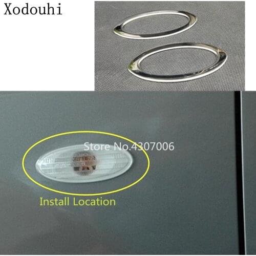 Car Head Side Light Lamp Frame Stick Cover Trim Panel 2pcs For Nissan X-Trail Xtrail T32/Rogue 2008 2009 2010 2011 2012 2013