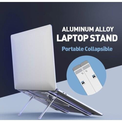 Laptop Stand Height Adjustable Aluminum Laptop Riser Holder Portable Ergonomic Notebook To 17 Inch for MacBook Air Pro