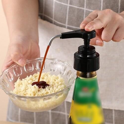 Stainless Steel Oil Bottle Pressure Nozzle Household Sauce Push-type Pump Olive Oil Bottle Press Mouth Kitchen Specialty Tools