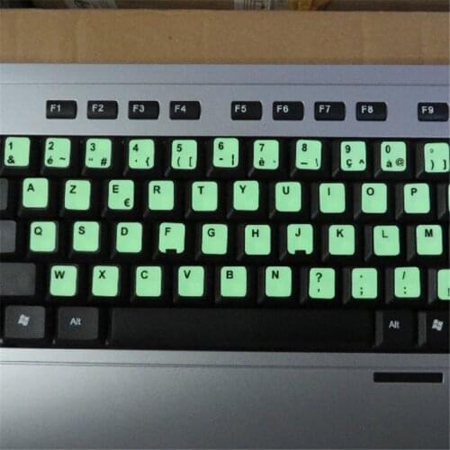 Adhesive Luminous Matte Keyboard Keycap Stickers For French Spanish Arabic English Korean Hebrew Italian German Japanese Russian