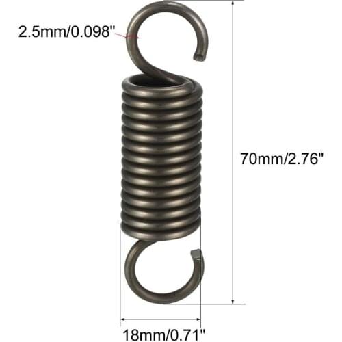 UXCELL Extended Compressed Spring Stainless Spring Steel Small Dual Hook Tension Spring for Thermal Power Engineering Machinery