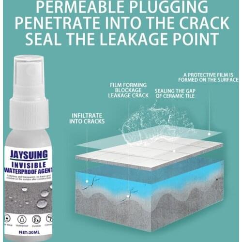 Waterproof glue spray 30/100ml Nano Invisible Waterproof Glue Agent Spray Roof Leakproof Penetrating Proof Spray