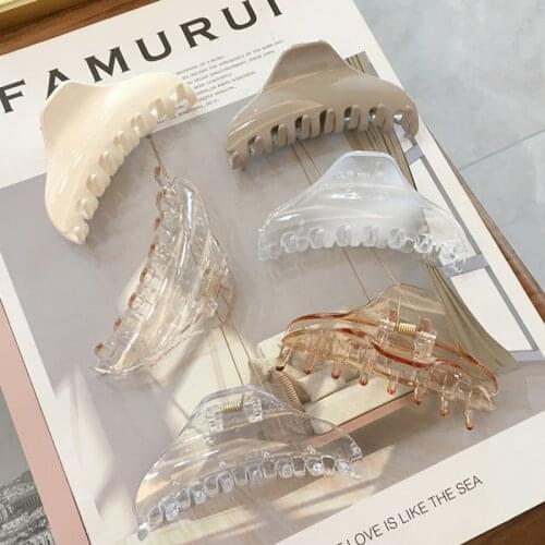 Korean Style Fashion Women Girls Elegant Clear Hair Claws Clips Headwear Hairpins Barrette Transparent Women Hair Accessories