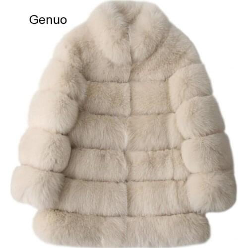 Coat Women Fluffy Faux Jacket Fall 2020 Winter Woman Fur Coats Pink Jackets Streetwear Manteaux Femme