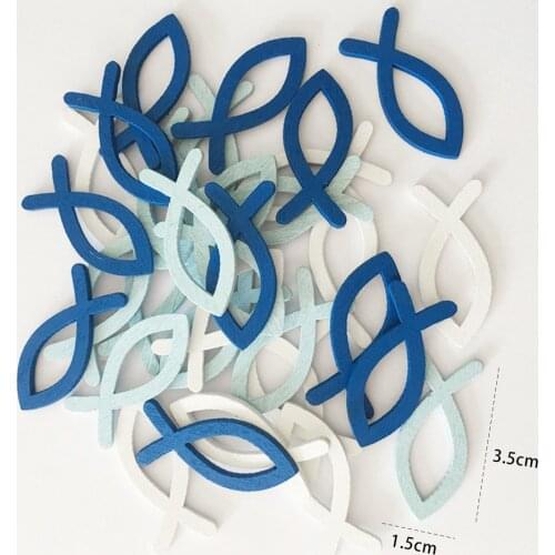 100 Pcs/lot Creative Wood Fish Shape Crafts Ocean Series Wooden DIY Crafts Decorated Marine Pendant Home Decoration