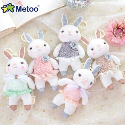 18cm Metoo Doll Stuffed Toys Plush Animals Kids Toys for Girls Children Kawaii Baby Plush Toys Cartoon Angela Rabbit Soft Toys