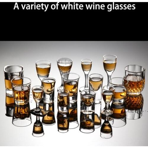 2/4/6/8PCS Crystal Cup Shot Glass Cup Creative Spirits Wine Glass Cup Glasses Party Drinking CharmingThick BottomCup Wine Glass
