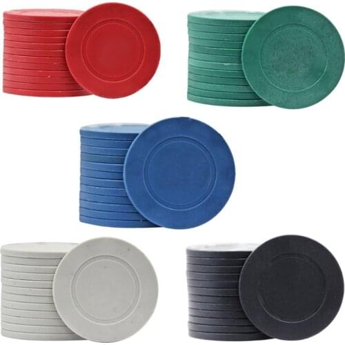 20pcs ABS Poker Chips Poker Card Game Chip Coin Casino Baccarat Black Jack Chips